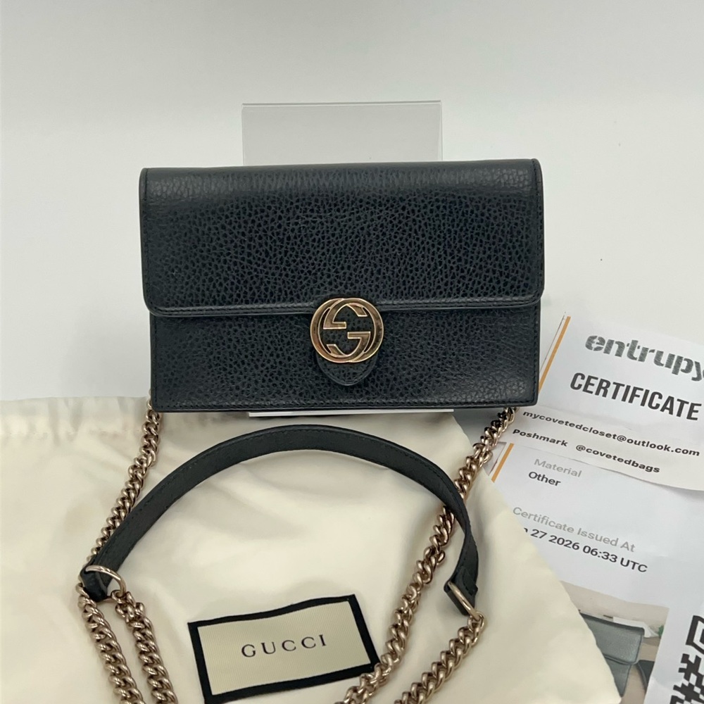 🖤💛Gucci GG WOC Crossbody w/Dust Bag and Entrupy COA Gorgeous Condition!🖤💛